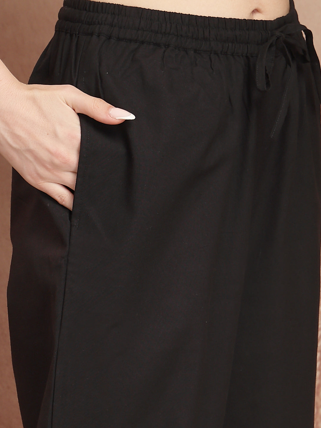 Black Floral Embroidered Linen Co-Ord Set - view 7