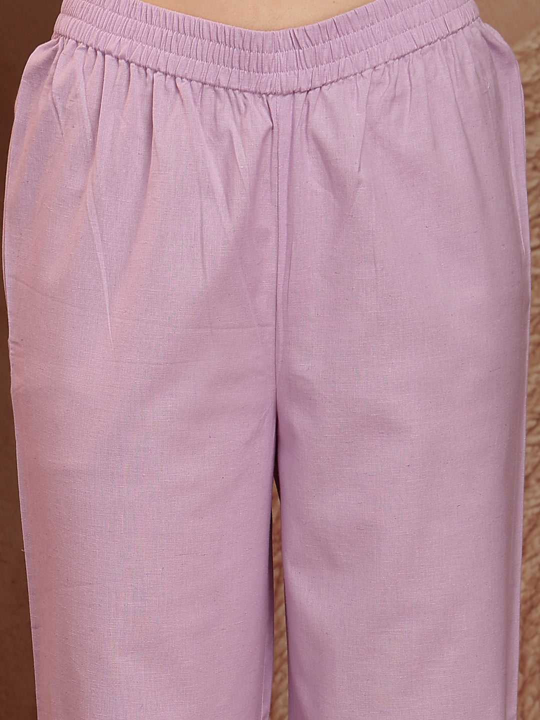 Rose Taupe Cotton Linen Shirt Pant Co-Ord Set - view 5