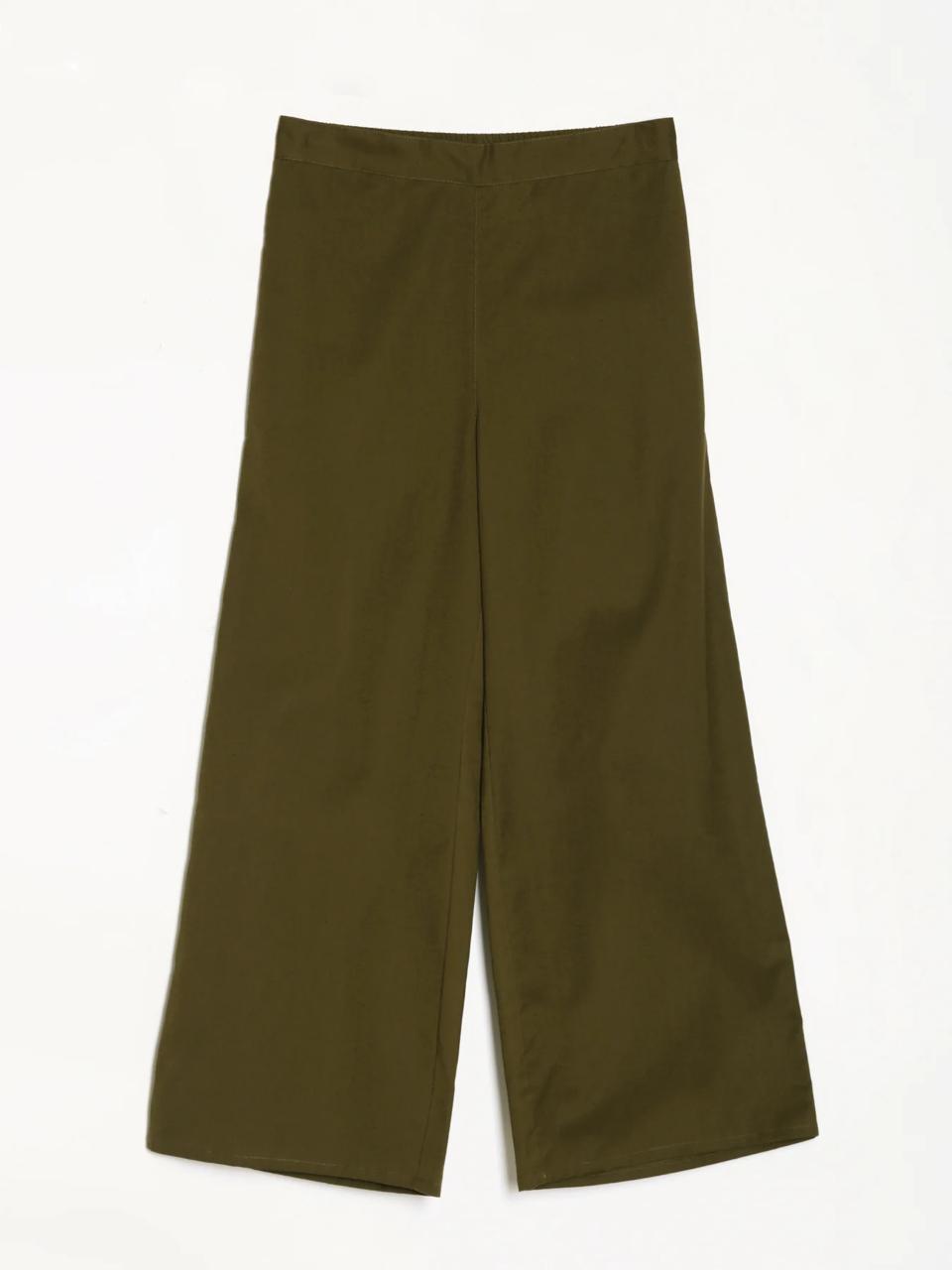 Olive Green Mid-Rise Cotton Pocket Trousers - view 5