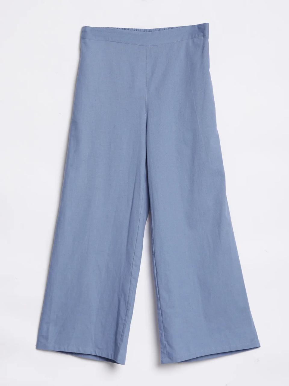 English Blue Mid-Rise Cotton Pocket Trousers - view 5