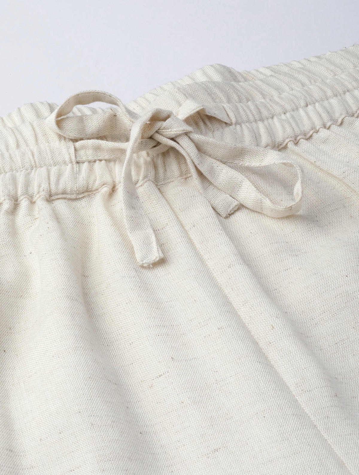 Off-White Lace Detail Palazzo Pants for Women - view 4